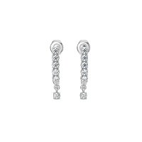 Drop Earrings with Claw Set Total 0.18cts Lab-grown Round Diamonds