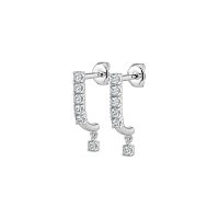 Drop Earrings with Claw Set Total 0.18cts Lab-grown Round Diamonds