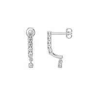 Drop Earrings with Claw Set Total 0.18cts Lab-grown Round Diamonds