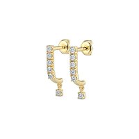 Drop Earrings with Claw Set Total 0.18cts Lab-grown Round Diamonds