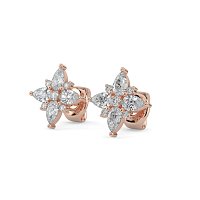 Stud Earrings with Total 2.00cts Lab-grown Diamonds