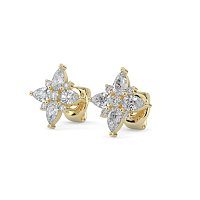 Stud Earrings with Total 2.00cts Lab-grown Diamonds