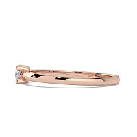 Stacker Ring with Single Diamond 0.1cts