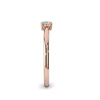 Stacker Ring with Single Diamond 0.1cts