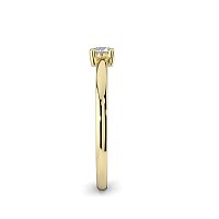 Stacker Ring with Single Diamond 0.1cts