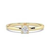 Stacker Ring with Single Diamond 0.1cts