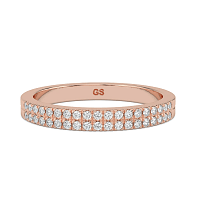 Double Row Natural Diamond Stacker Ring 0.20cts Total Weight