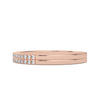 Double Row Natural Diamond Stacker Ring 0.20cts Total Weight