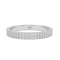 Double Row Natural Diamond Stacker Ring 0.20cts Total Weight