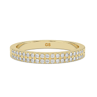 Double Row Natural Diamond Stacker Ring 0.20cts Total Weight