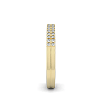 Double Row Natural Diamond Stacker Ring 0.20cts Total Weight