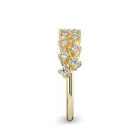 Cluster Claw Stacker Wedding Ring with Natural Diamonds 0.22ct Total Weight