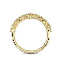 Cluster Claw Stacker Wedding Ring with Natural Diamonds 0.22ct Total Weight