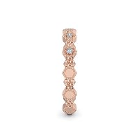 Bead and Milgrain Stacker Ring