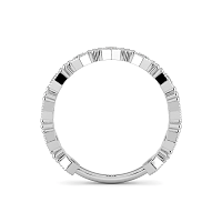 Bead & Milgrain Stacker Wedding Ring with Natural Diamonds 0.7ct Total Weight