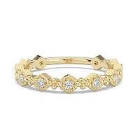 Bead and Milgrain Stacker Ring