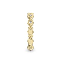 Bead and Milgrain Stacker Ring