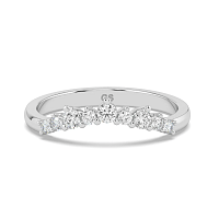 Cluster Crown Stacker Wedding Ring with Natural Diamonds 0.17ct Total Weight