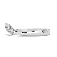 Cluster Crown Stacker Wedding Ring with Natural Diamonds 0.17ct Total Weight