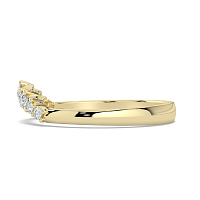 Cluster Crown Stacker Wedding Ring with Natural Diamonds 0.17ct Total Weight