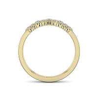 Cluster Crown Stacker Wedding Ring with Natural Diamonds 0.17ct Total Weight