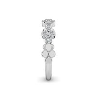 Stacker Ring with Crossed Bezels