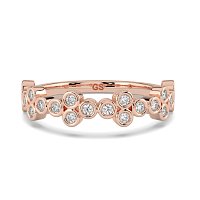 Stacker Ring with Crossed Bezels
