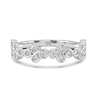 Stacker Ring with Crossed Bezels