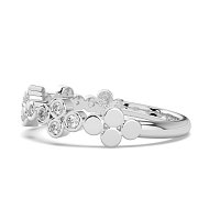 Stacker Ring with Crossed Bezels