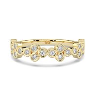 Stacker Ring with Crossed Bezels