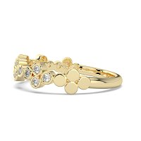 Stacker Ring with Crossed Bezels