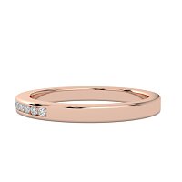 Stacker Ring with Diamonds in Channel