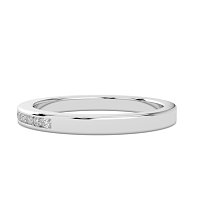 Stacker Ring with Diamonds in Channel