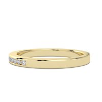 Stacker Ring with Diamonds in Channel