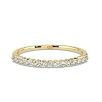 Thin Natural Diamond Stacker Ring 0.12cts Total Weight