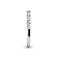 Claw Set Stacker Wedding Ring with Natural Diamonds 0.15ct Total Weight