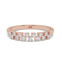 Cluster Claw Set Stacker Ring