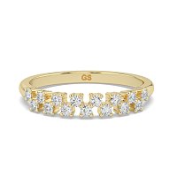 Cluster Claw Set Stacker Ring