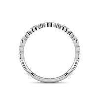 Marquise and Round Shaped Bezel Stacker Ring