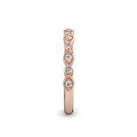 Marquise and Round Shaped Bezel Stacker Ring
