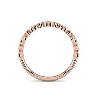 Marquise and Round Shaped Bezel Stacker Ring