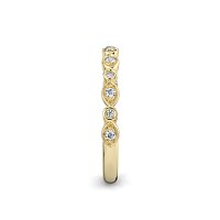 Marquise and Round Shaped Bezel Stacker Ring
