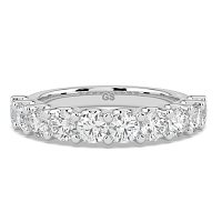 Stacker Ring with U-shaped Prong Setting