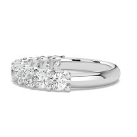 Stacker Ring with U-shaped Prong Setting