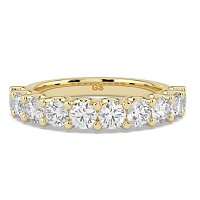 Stacker Ring with U-shaped Prong Setting