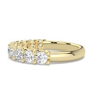 Stacker Ring with U-shaped Prong Setting