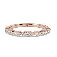 Marquise Shaped Stacker Ring