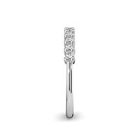Stacker Ring with Shared Claws Diamonds of 0.24cts