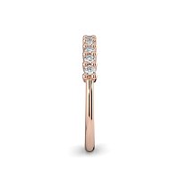 Stacker Ring with Shared Claws Diamonds of 0.24cts