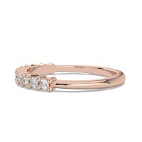 Stacker Ring with Shared Claws Diamonds of 0.24cts